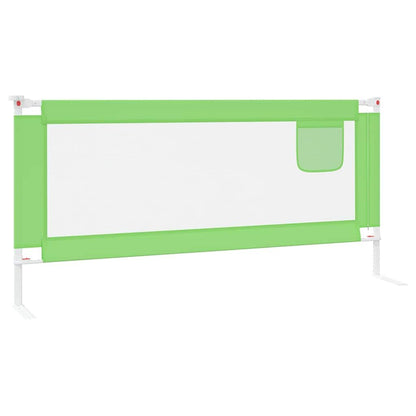 Vidaxl Barandilla De Seguridad Cama De Niño Verde Tela 200x25 Cm_4
