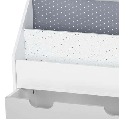 Wellhome Estantería Con Contenedor Y Ruedas Gris