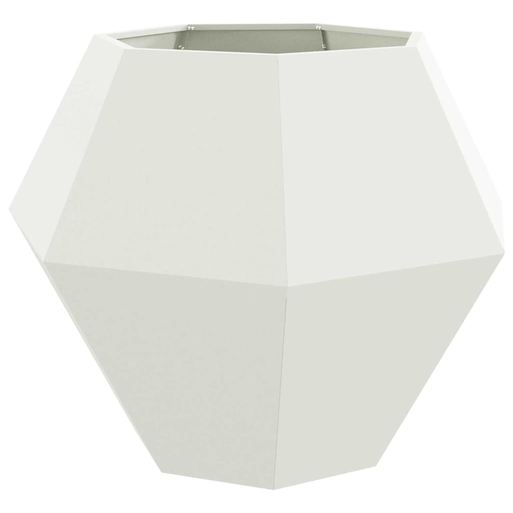 Jardinera 2 Uds. Blanco 100 X 100 X 80 Cm Acero_4