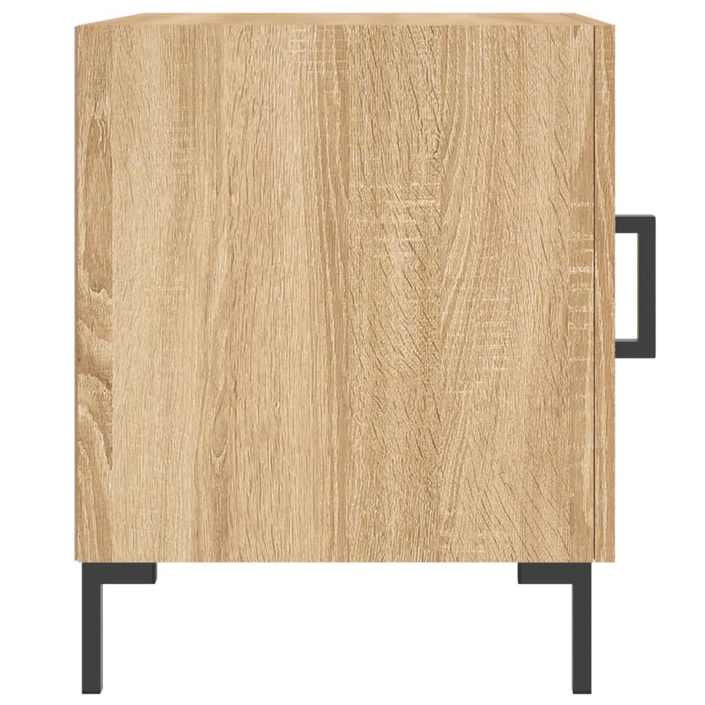 Mesita De Noche Madera De Ingeniería Roble Sonoma 40x40x50 Cm_3