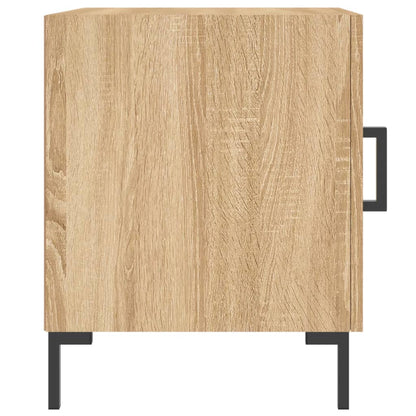 Mesita De Noche Madera De Ingeniería Roble Sonoma 40x40x50 Cm_3