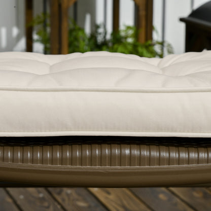 Outsunny Conjunto De Cojines Para Sillas De Comedor 42x42x5 Cm Crema_4