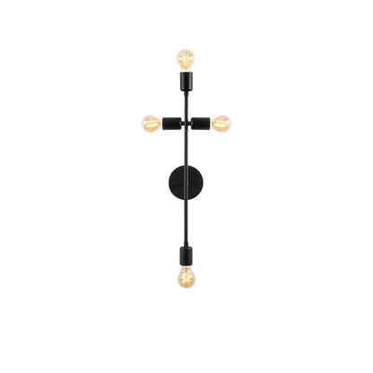 Aplique De Pared, Metal , Negro, 20x15x62, Casquillo 4 X E 27 Max 40 W_2