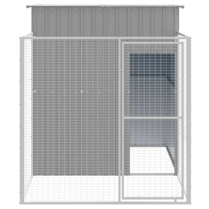 Caseta Perros Corral Acero Galvanizado Gris Claro 165x251x181cm_2