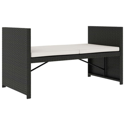Vidaxl Set Muebles De Jardín 5 Piezas Y Cojines Ratán Sintético Negro_4