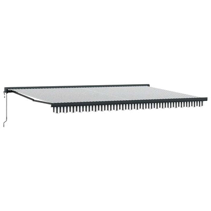 Toldo Retráctil Aluminio Y Tela Gris Antracita Y Blanco 5x3 M_0
