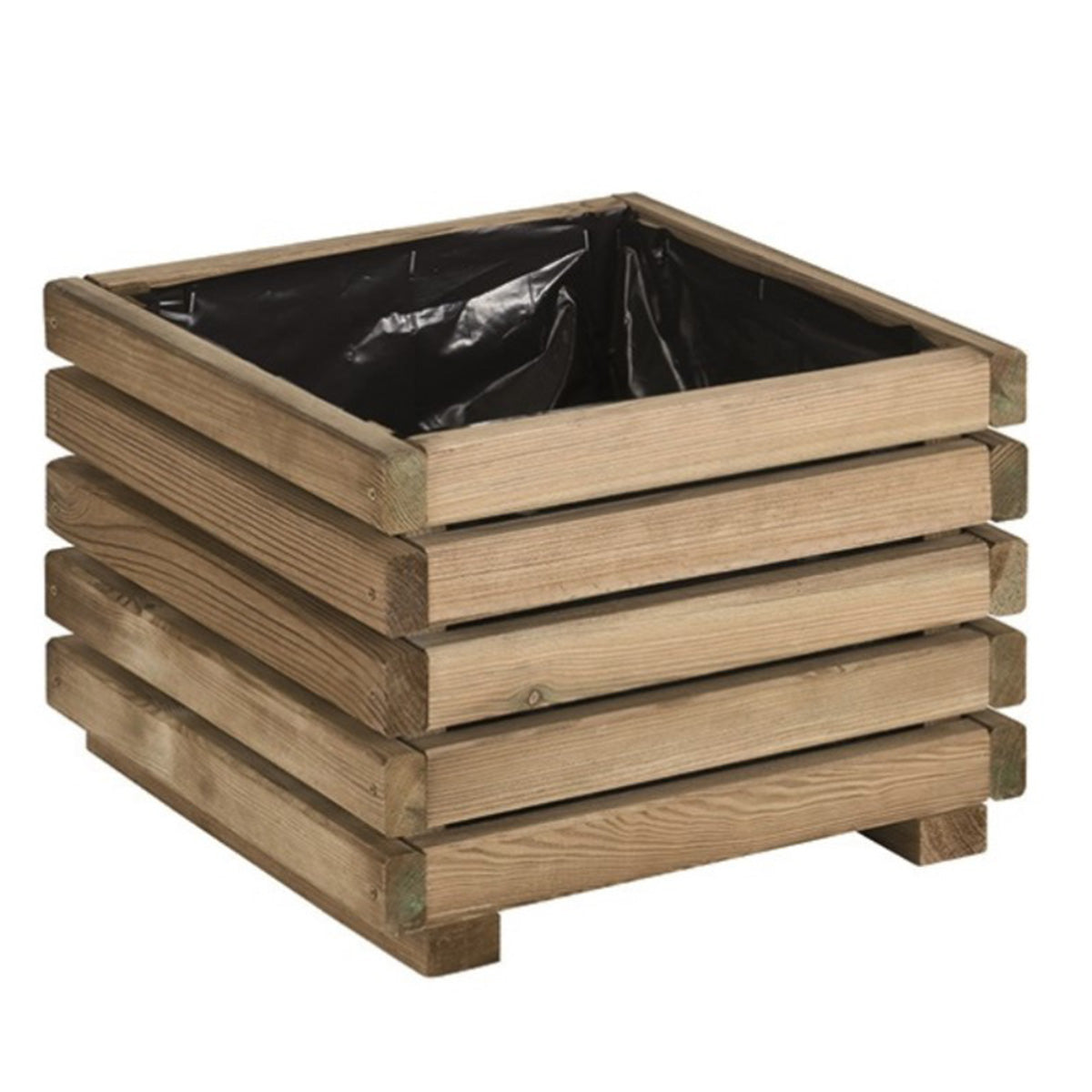 Jardinera de madera cuadrada Kub 40 cm 30 L