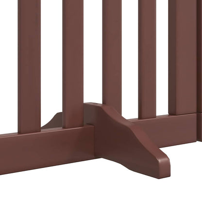 Vidaxl Puerta De Perros Plegable 12 Paneles Madera Álamo Marrón 600 Cm_4