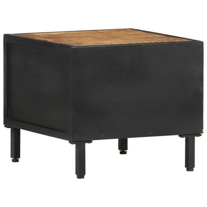 Mesita De Noche De Madera De Mango Rugosa 40x40x35 Cm_2