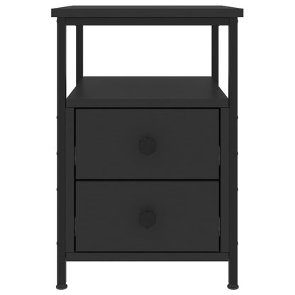Mesitas De Noche 2 Uds Madera De Ingeniería Negro 34x35,5x50 Cm_4
