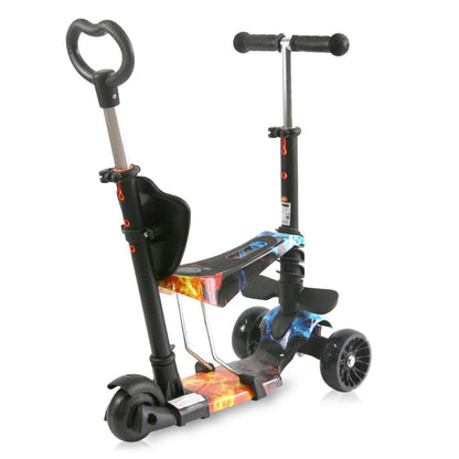 Patinete Evolutivo Con Asiento Y Mango Parental Draxter Plus Red Flame_3