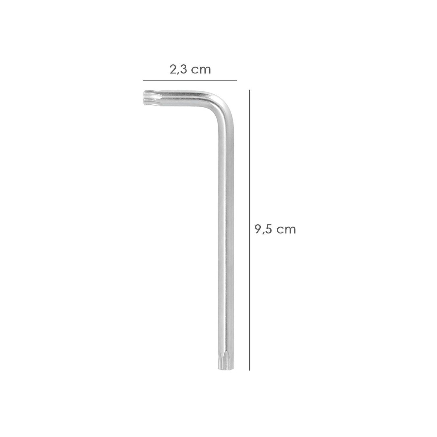 Llave Torx Inviolable Larga Acero Cromo Vanadio Profesional T20 Mm. Llave Estrella, Llave Allen Estrella_1