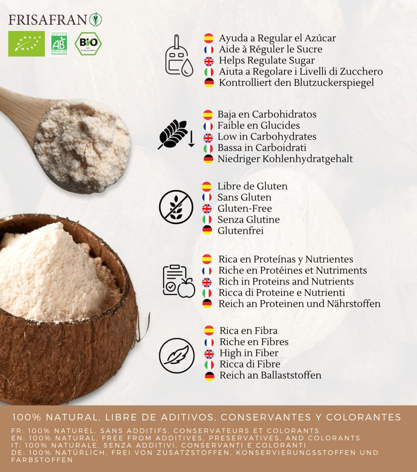 Harina De Coco En Polvo Ecológica | Calidad | Frisafran 5 Kg_1