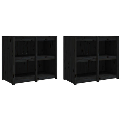 Muebles De Cocina De Exterior 4 Pzas Madera Maciza Pino Negro_3
