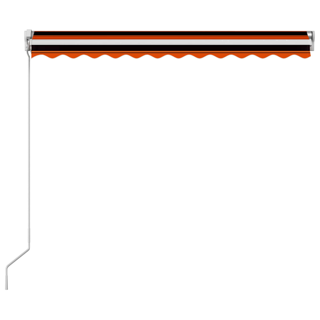 Toldo Manual Retráctil Naranja Y Marrón 300x250 Cm_4