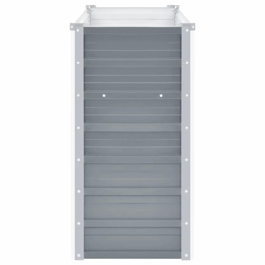 Arriate Elevado De Jardín Acero Galvanizado Gris 160x40x77 Cm_3