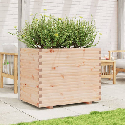 Jardinera Madera Maciza De Pino 90x60x72,5 Cm_2