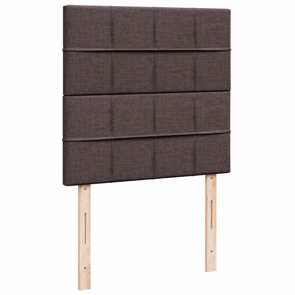 Cama Box Spring Con Colchón Tela Marrón Oscuro 90x190 Cm / Vetonek_4
