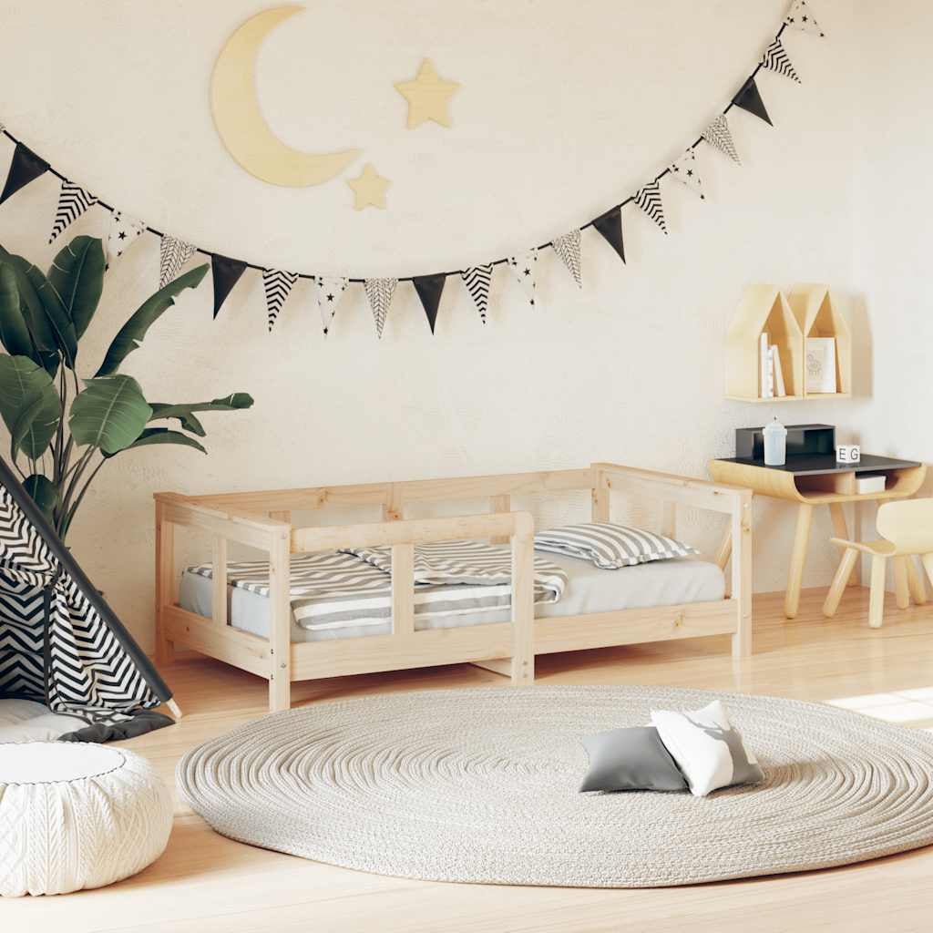 Vidaxl Estructura De Cama Para Niños Madera Maciza De Pino 70x140 Cm_1