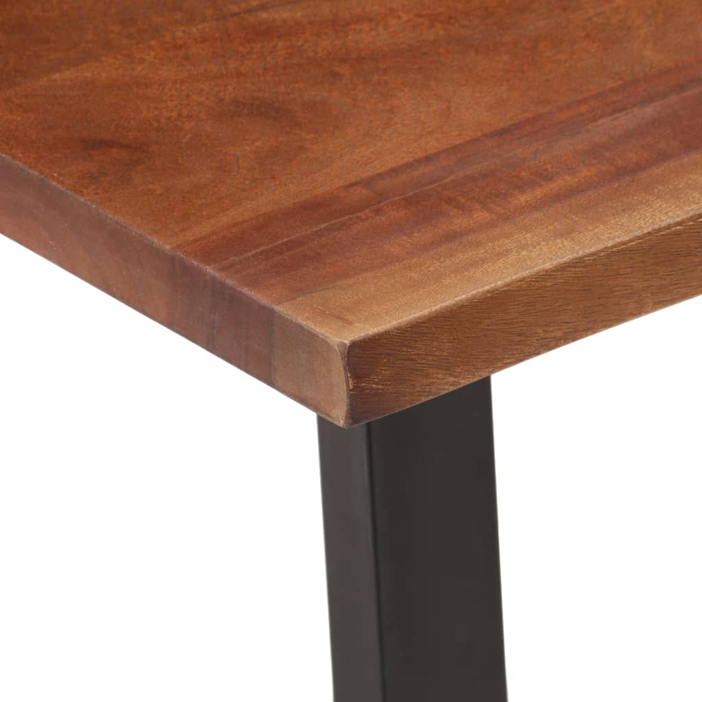 Mesa De Centro Madera Maciza De Acacia Marrón Miel 110x55x40 Cm_3