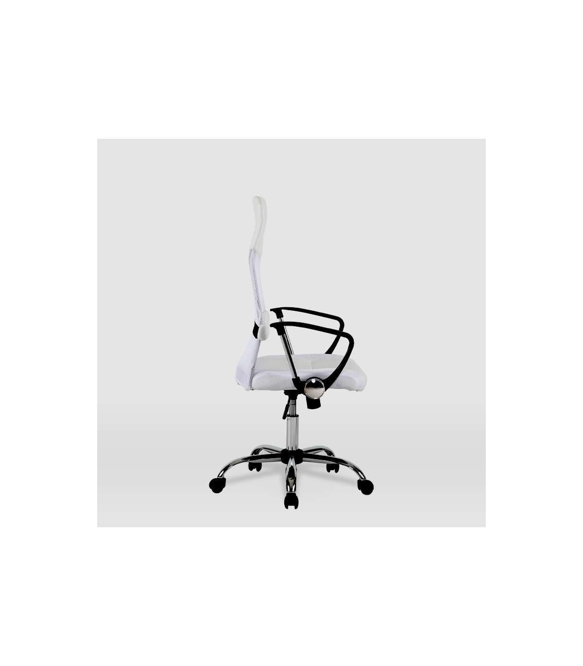 Silla De Oficina Dafne Acabado Blanco. Alto: 112.5-122cm Ancho: 60cm Fondo: 49.5cm._3