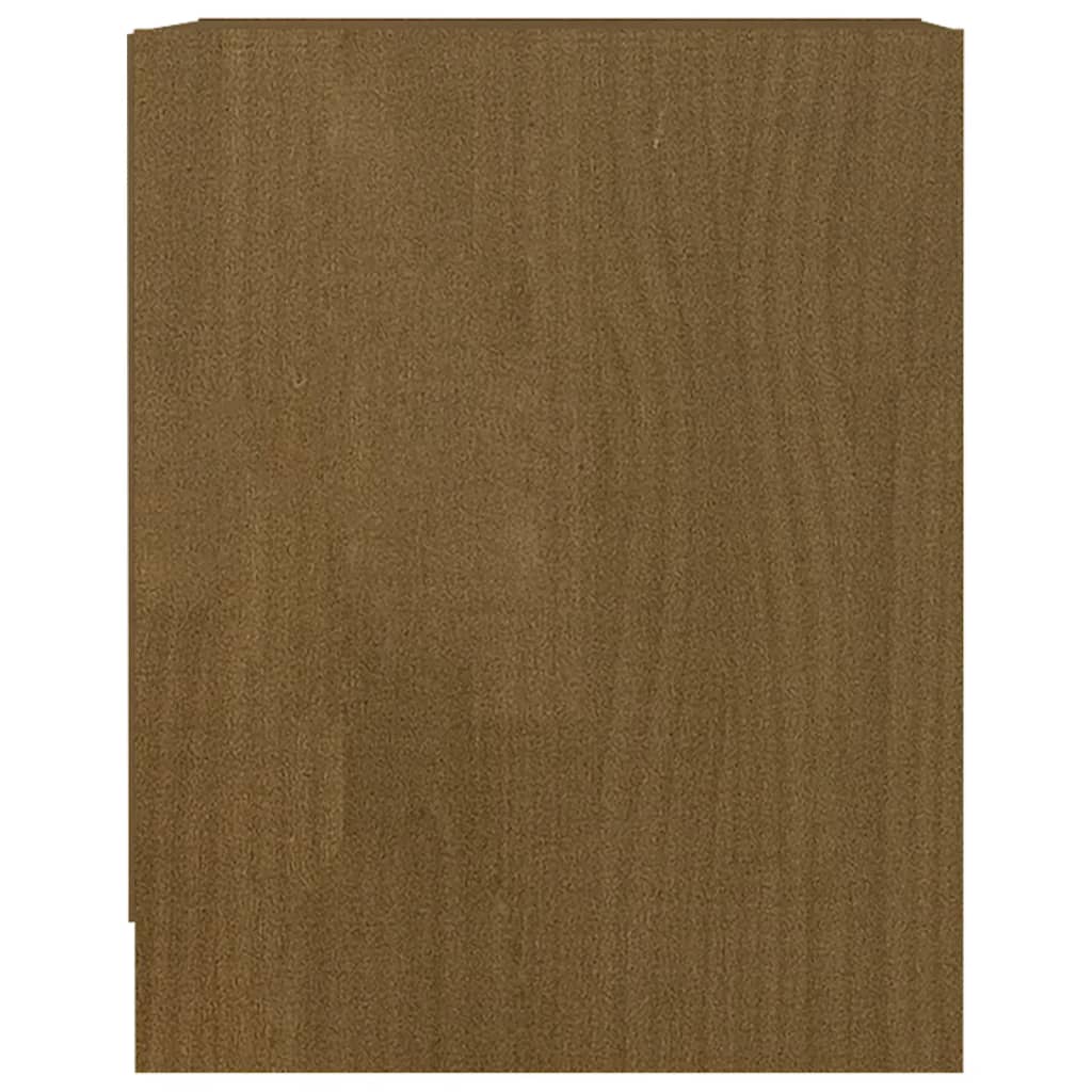Mesita Noche Madera Pino Maciza Marrón Miel 35,5x33,5x41,5 Cm_3