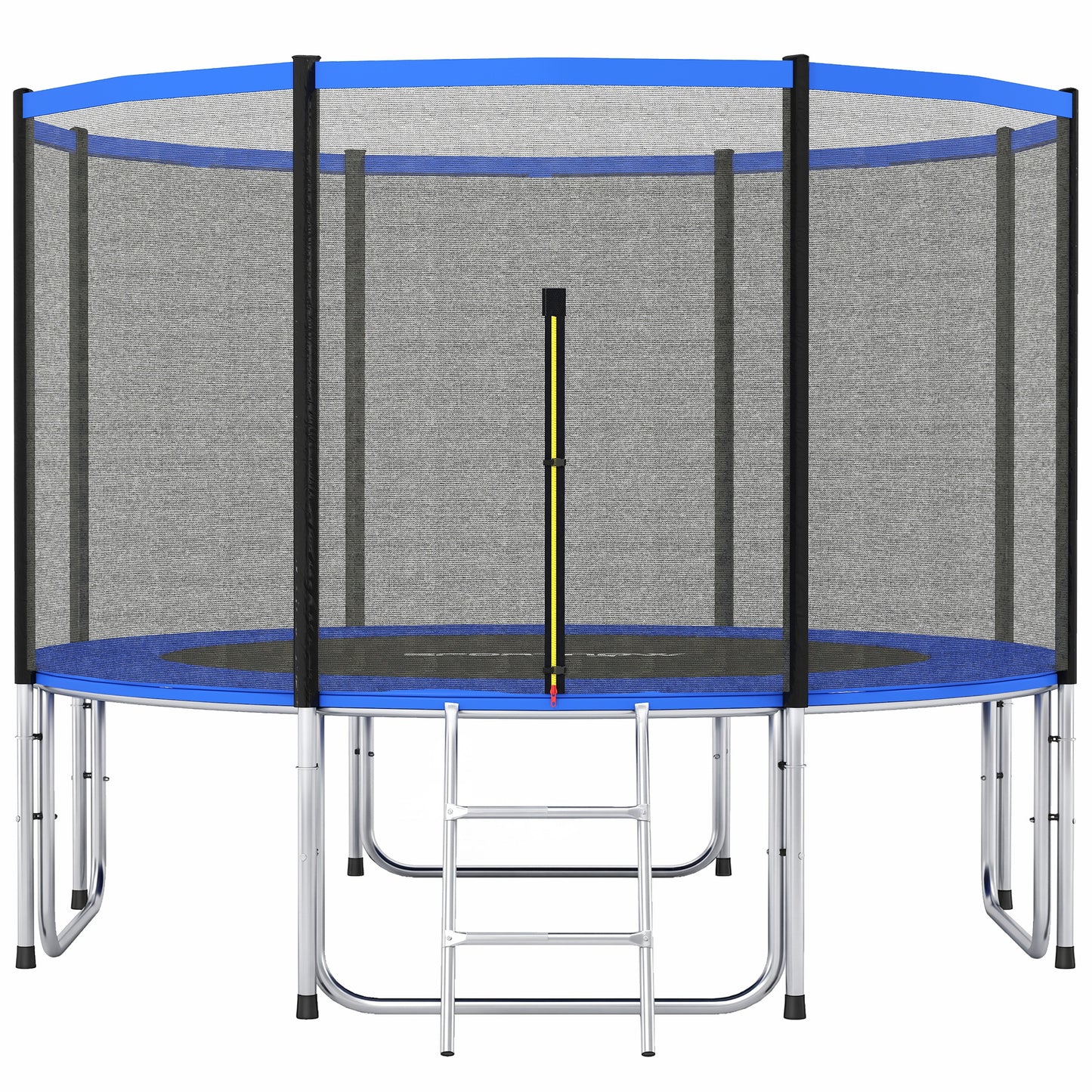 Sportnow Cama Elástica Niños Exterior Ø366 Cm Con Red De Seguridad Escalera Azul_0