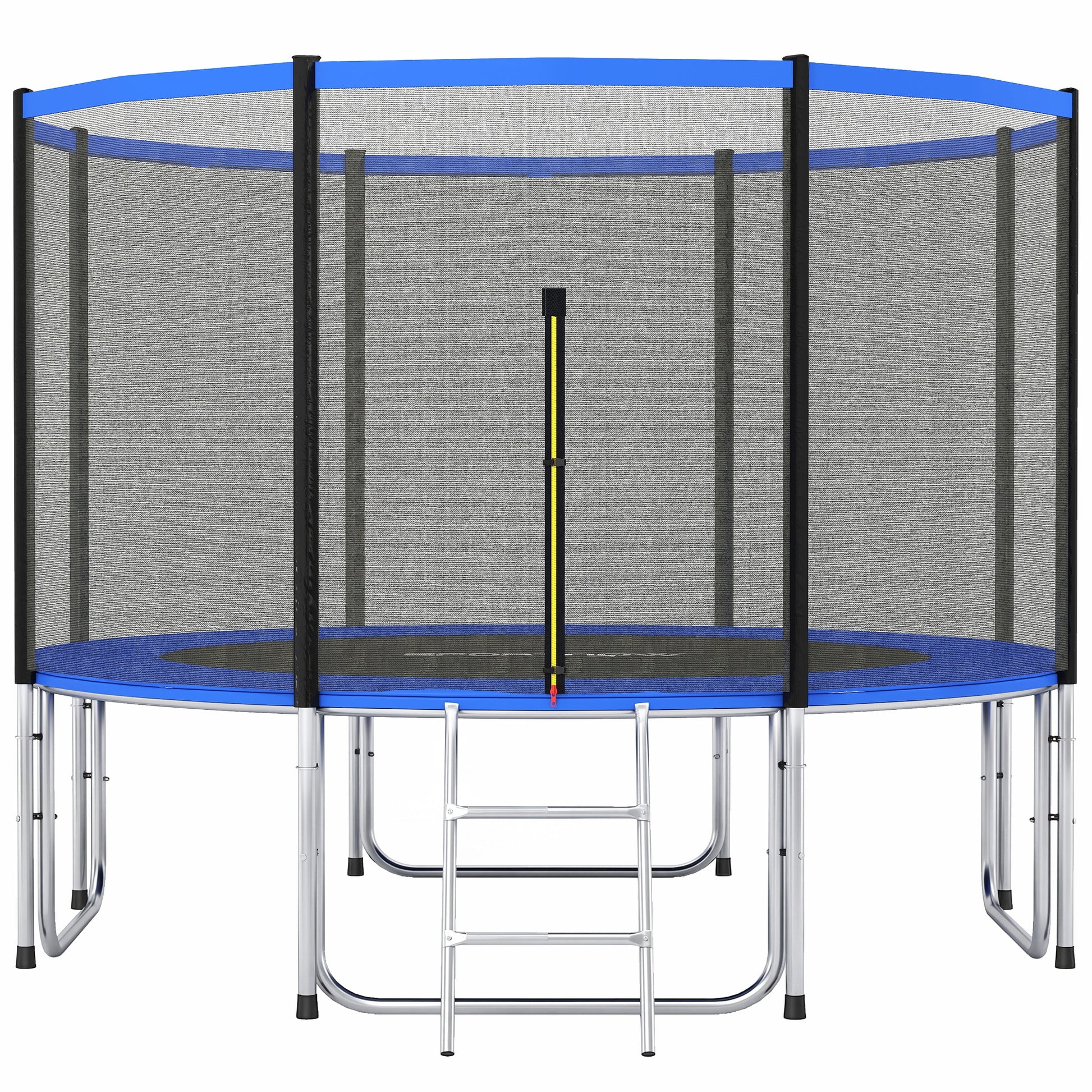 Sportnow Cama Elástica Niños Exterior Ø366 Cm Con Red De Seguridad Escalera Azul_0