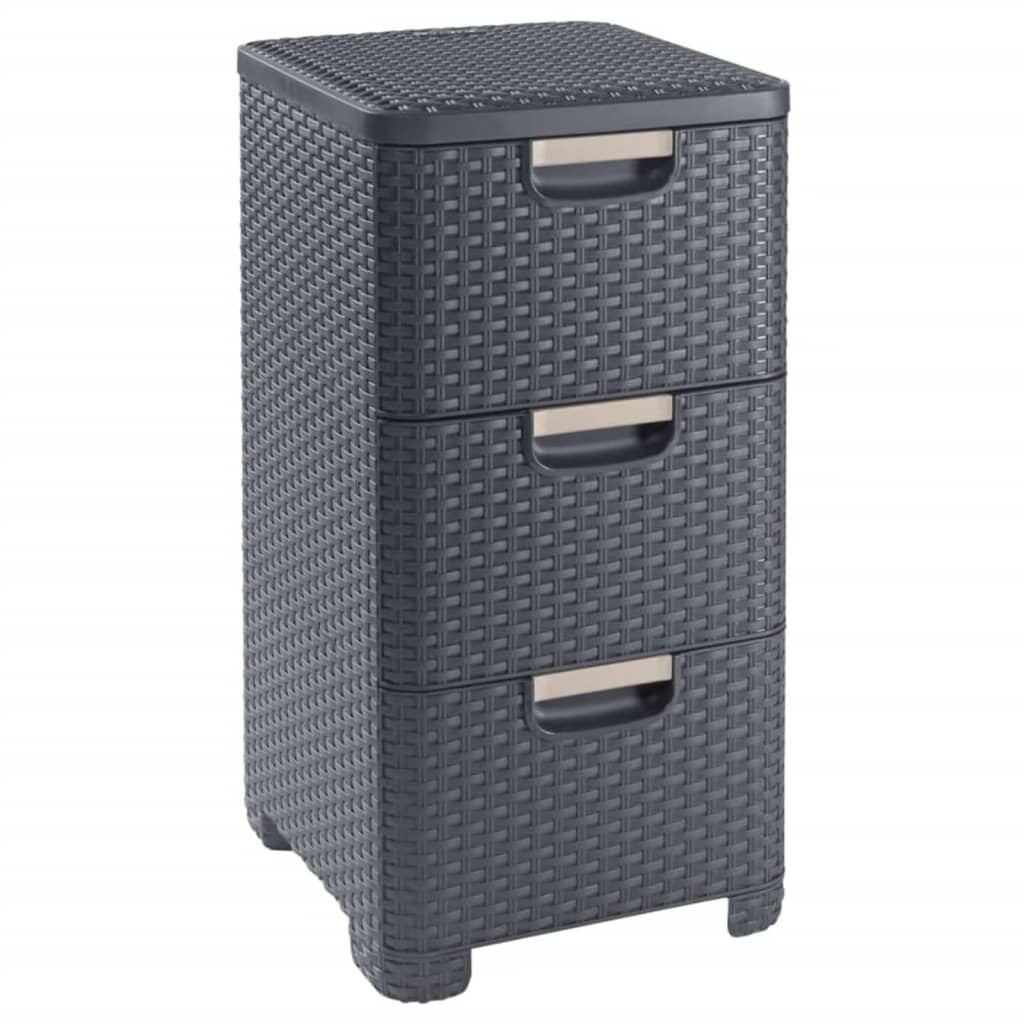 Curver Cajonera Style Gris Antracita 3x14 L_0