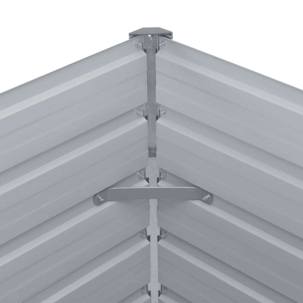 Jardinera Elevada De Acero Galvanizado Verde 160x80x45 Cm_5