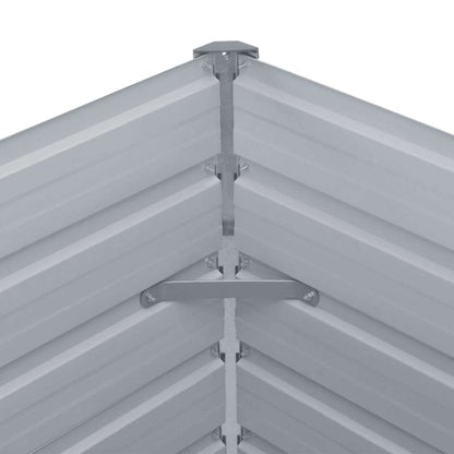Jardinera Elevada De Acero Galvanizado Verde 160x80x45 Cm_5