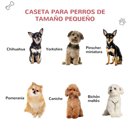 Pawhut Caseta De Perro Con 3 Respiraderos Puerta Ventana Para Jardín Terraza_3
