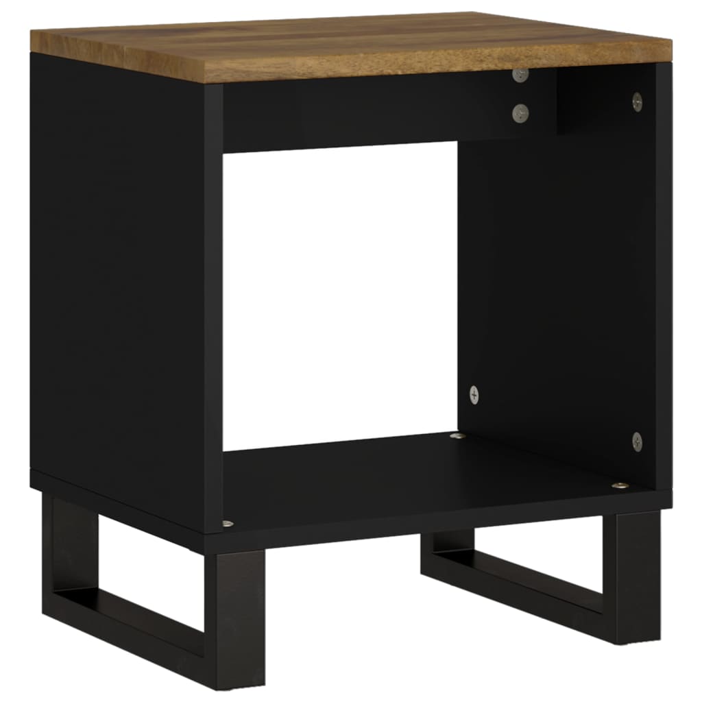 Mesa De Centro Madera Maciza Mango Y Contrachapada 40x31x46 Cm_3