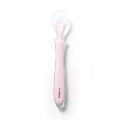 Cuchara De Silicona Flexible Para Bebés Rosa_2