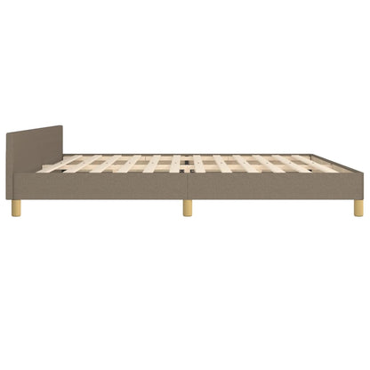 Estructura De Cama Con Cabecero De Tela Gris Taupe 200x200 Cm / Vetonek_0