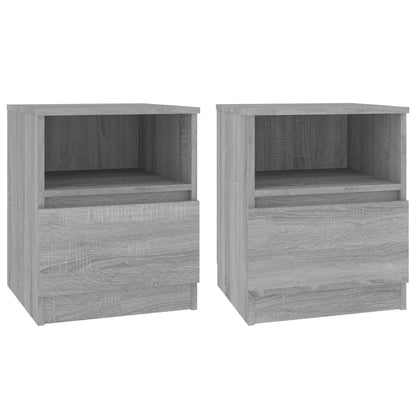 Mesitas Noche 2 Uds Madera Ingeniería Gris Sonoma 40x40x50 Cm_0