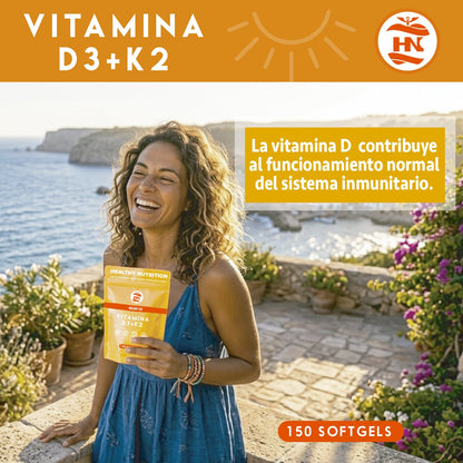 Pack 2 X Vitamina D3 4000 Ui (100 Μg) + K2 Mk-7 - 2 X 150 Cápsulas - Complemento Alimenticio_4