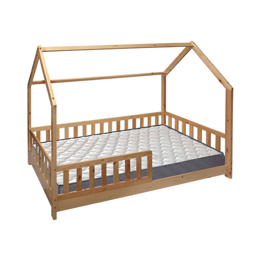 Cama Infantil Cabaña Bosco 90x190cm Con Colchón Serenia Transpirable_0