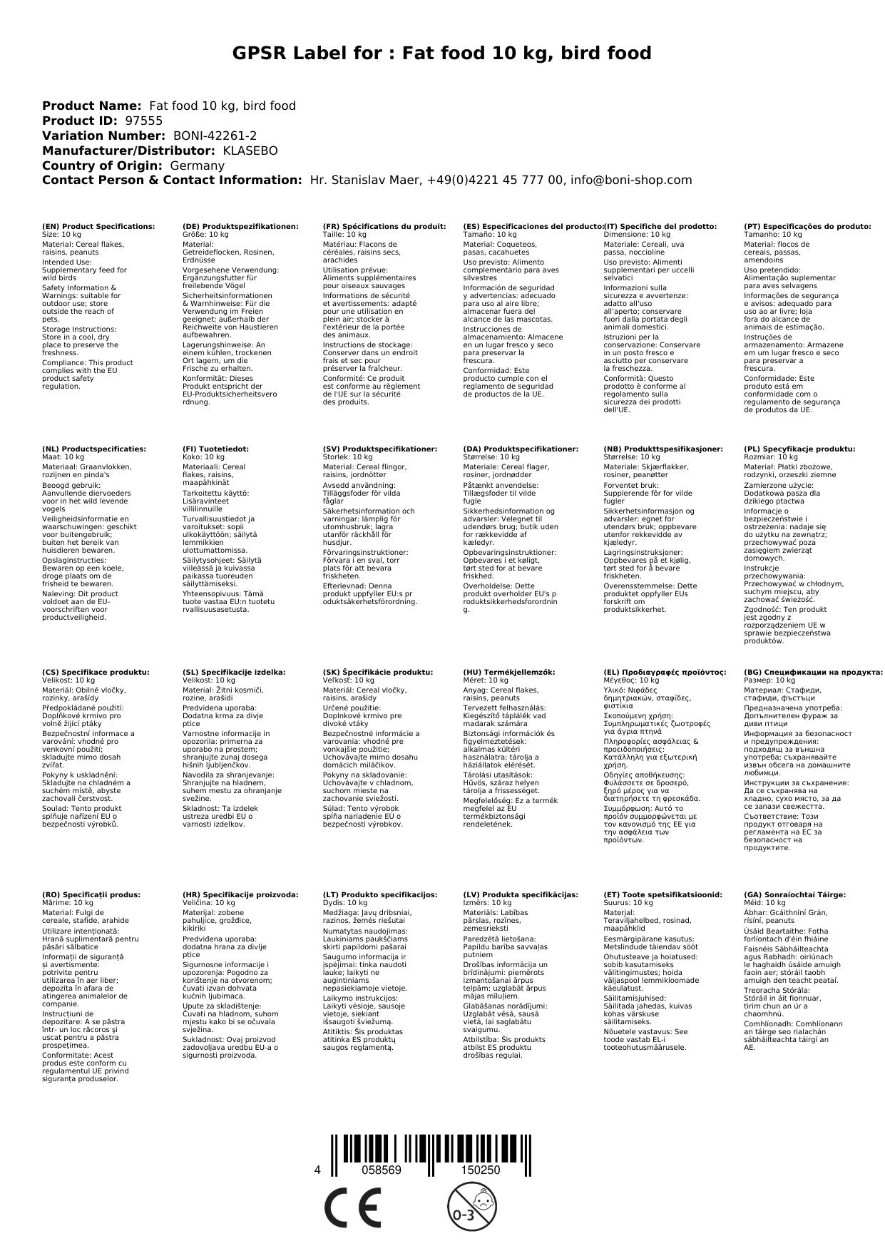 Comida Para Pájaros 10 Kg, Comida Rica En Grasa, Mezcla De Semillas Para Aves_1