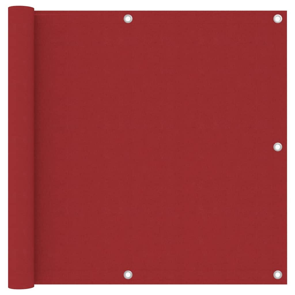 Vidaxl Toldo Para Balcón Tela Oxford Rojo 90x500 Cm_0