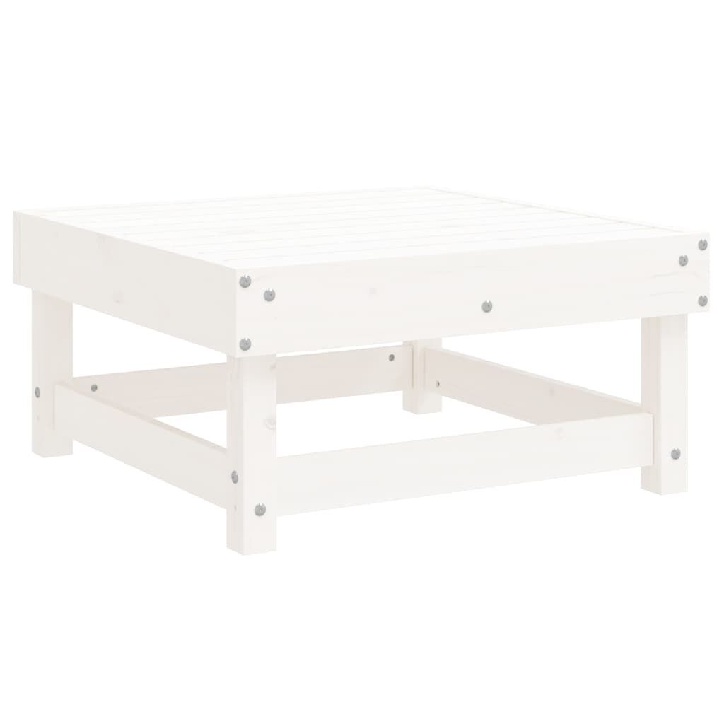 Vidaxl Juego De Sofás De Jardín 5 Piezas Madera Maciza De Pino Blanco_4