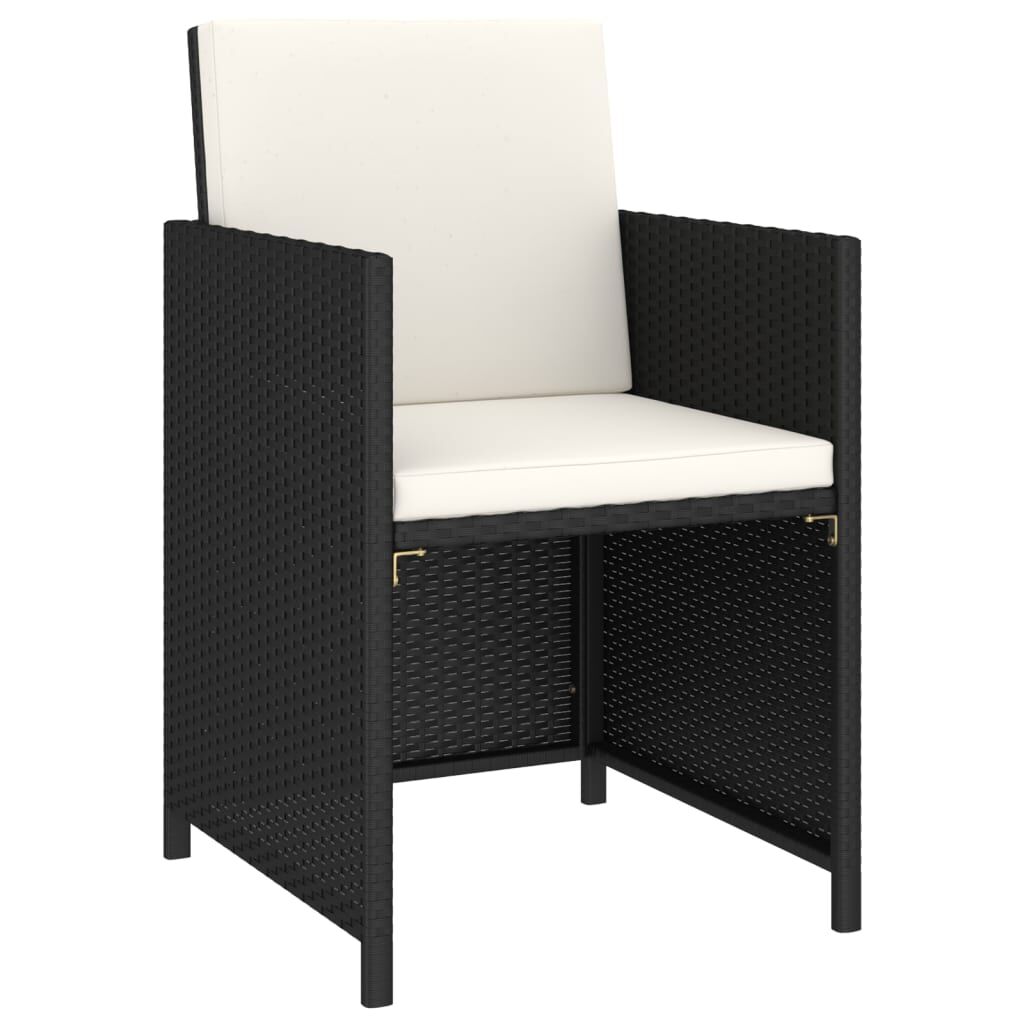 Vidaxl Set Comedor De Jardín 6 Piezas Y Cojines Ratán Sintético Negro_3