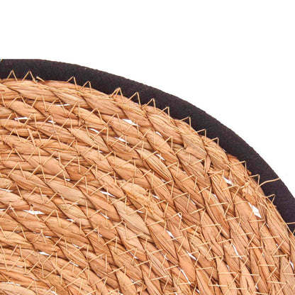 Salvamantel Esparto Borde Tela Negro 35c Colección Kinvara_3