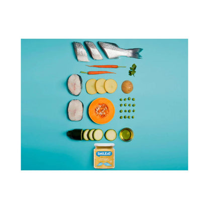 Tarrito BIO Verduras con lubina y merluza Smileat, 230g