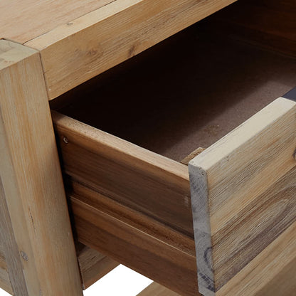 Mesa Consola De Madera Maciza De Acacia 82x33x73 Cm_3