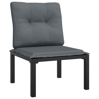 Vidaxl Set De Muebles De Jardín 4 Piezas Ratán Sintético Negro Y Gris_4