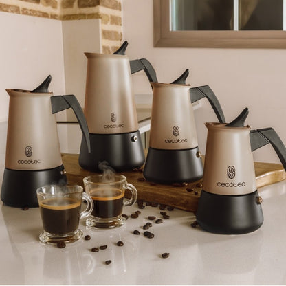 Cecotec Cafetera Italiana Piccolina 400 Gold. 200ml, 4 Tazas De Café, Acero Inoxidable, Apta Todas Superficies, Filtro P_4