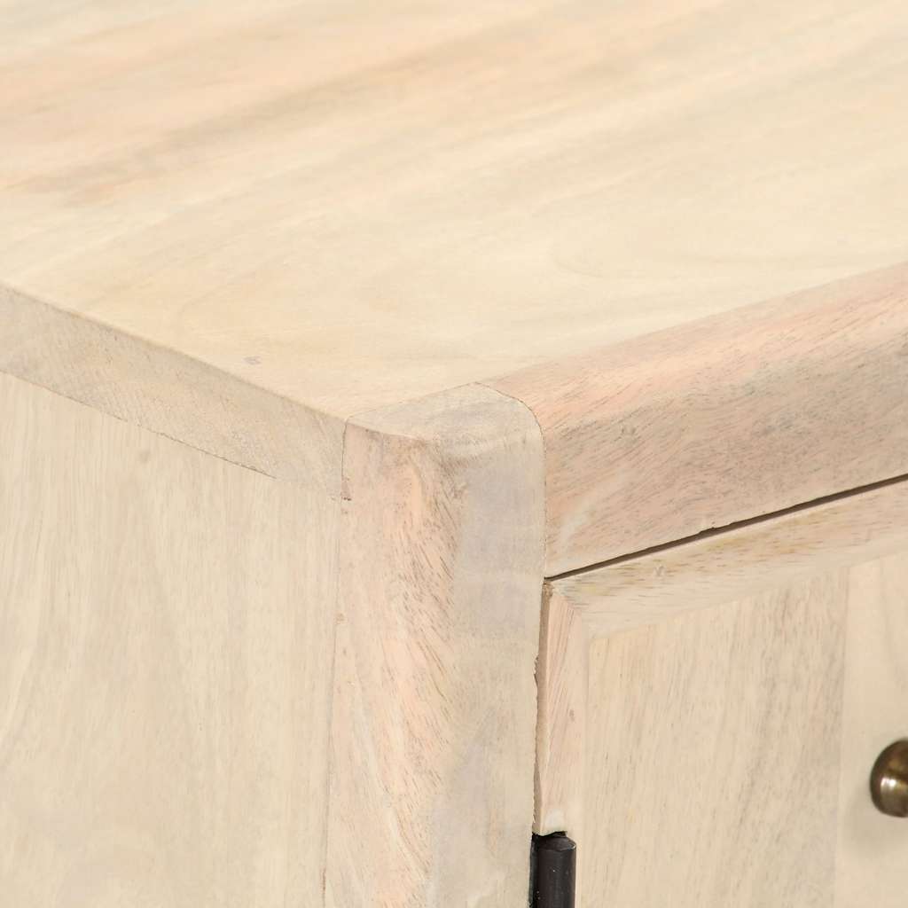 Mesa De Centro De Madera Maciza De Mango 90x45x40cm_2