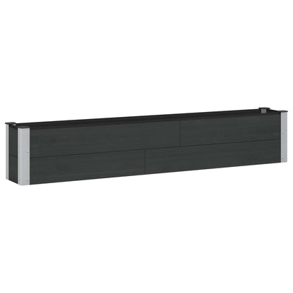 Arriate Elevado Negro 200 X 30 X 36 Cm Wpc Y Aluminio_0