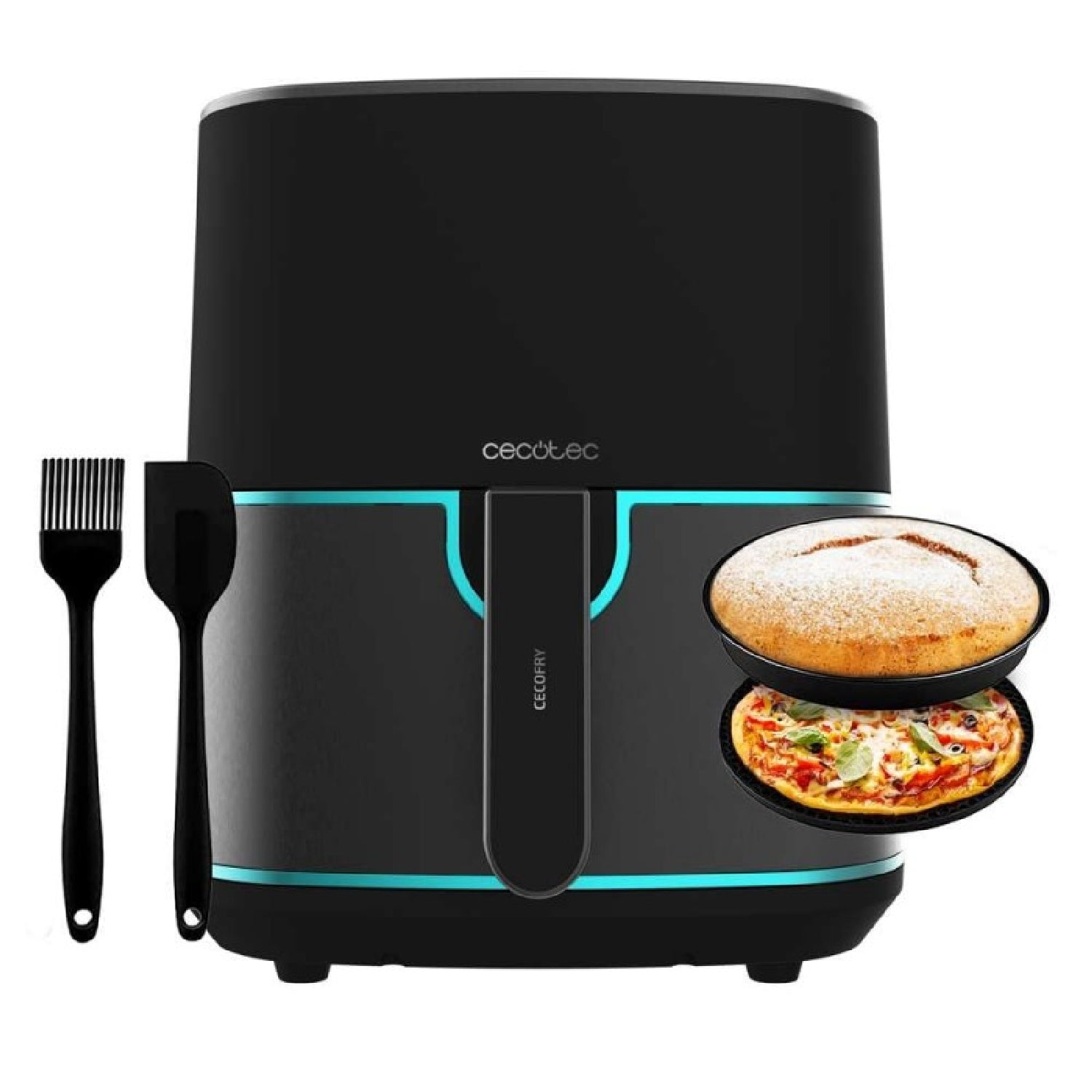 Freidora De Aire Sin Aceite De 5'5l Cecofry Fantastik Inox 5500 Pack 1500w, Tecnología Perfectcook, 9 Modos De Cocinado, Táctil, Regulable 80-200gra_0